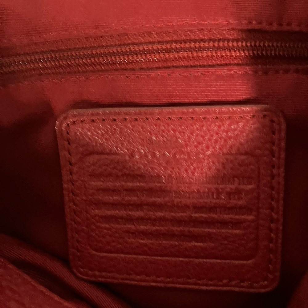 COACH Rich Red Tumbled Leather Three Compartment Vintage‎ Hobo Shoulder Bag - Picture 10 of 11